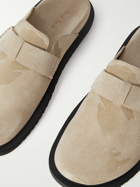 Paul Smith - Shermand Embossed Suede Mules - Neutrals