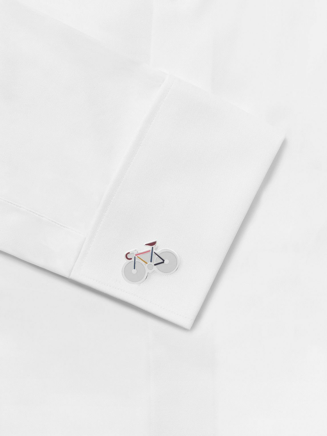Paul Smith - Bike Silver-Tone and Enamel Cufflinks