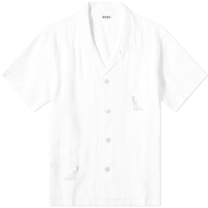 Photo: Bode Men's Party Trick Vacation Shirt in White