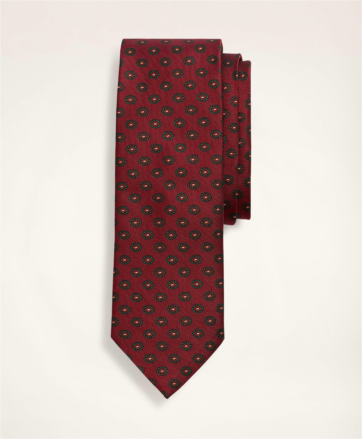Brooks Brothers Men's Silk Flower Tie | Red/Green