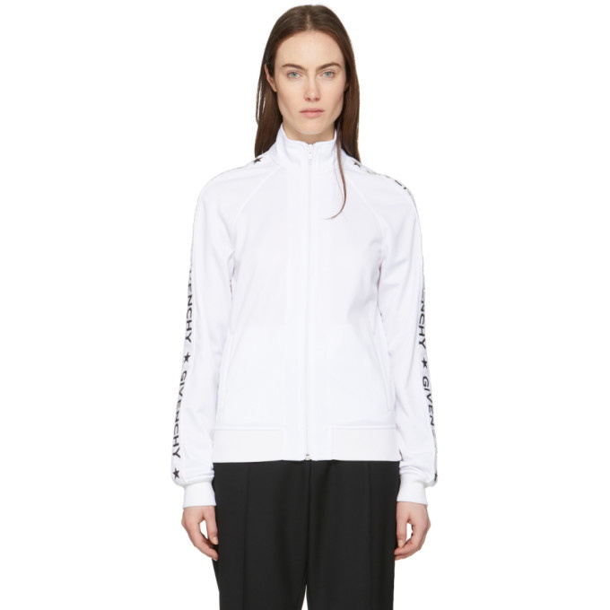 Photo: Givenchy White and Silver Logo Track Jacket