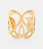 Alexander McQueen Seal logo cuff bracelet