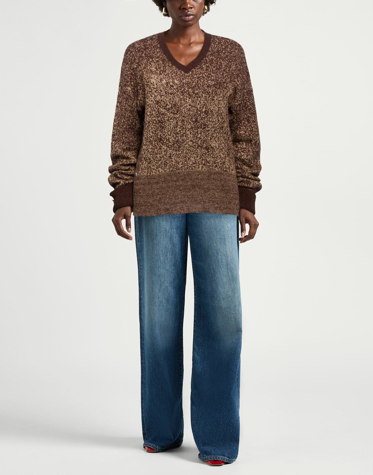 Manila Grace Womens Sweater in Brown