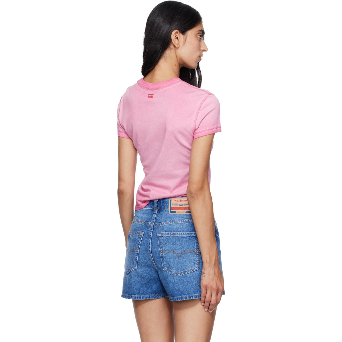 Diesel Pink Dévoré Phoenix T-shirt