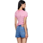 Diesel Pink Dévoré Phoenix T-shirt
