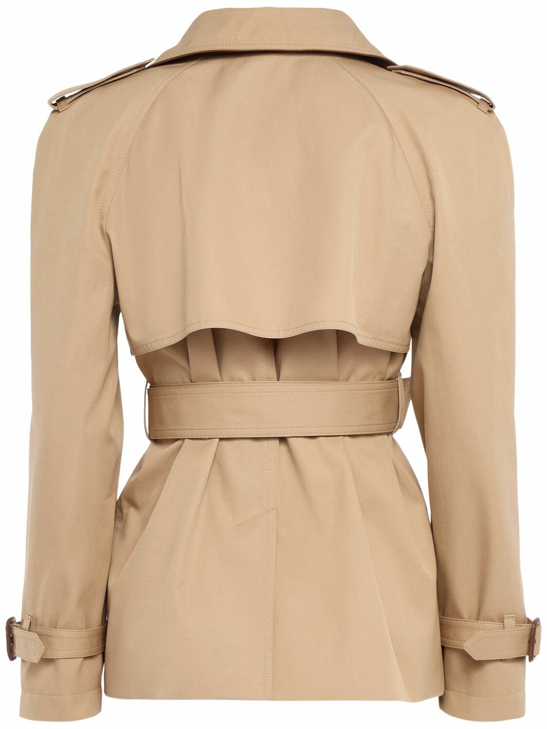 CHLOÉ Cotton Gabardine Short Trench Coat