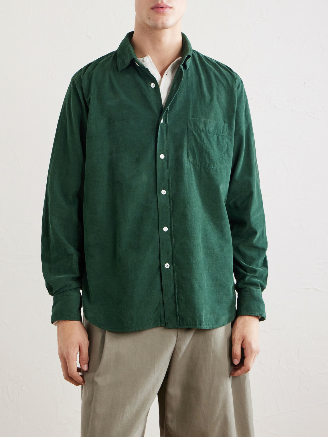 Hartford - Paul Cotton-Corduroy Shirt - Green