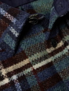 Portuguese Flannel - Virgo II Checked Merino Wool Overshirt - Blue