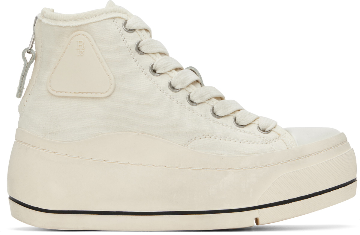R13 Off-White Kurt High Top Sneakers