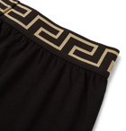 Versace - Stretch Cotton-Blend Pyjama Trousers - Black