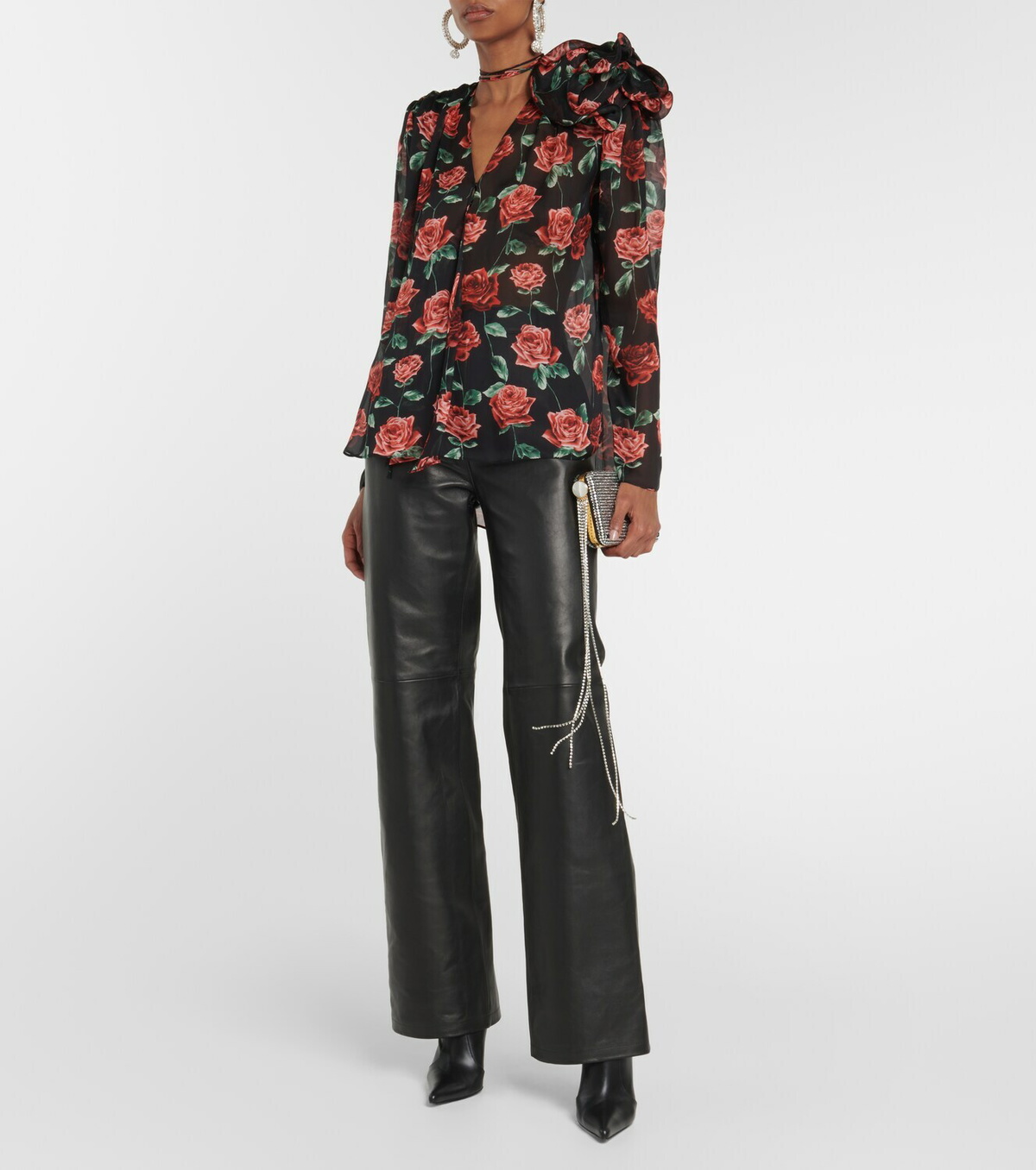 Magda Butrym Floral silk blouse