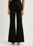 Roland Mouret Flared-leg Crepe Trousers Black