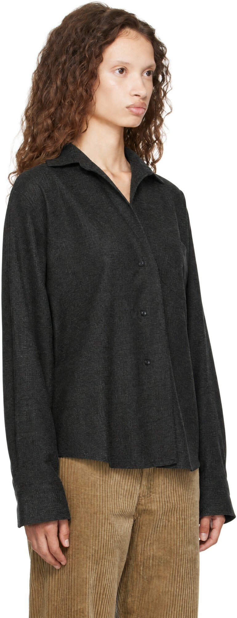 AGOLDE Gray Aris Wool Shirt
