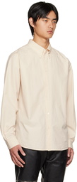 MM6 Maison Margiela Off-White Embroidered Shirt