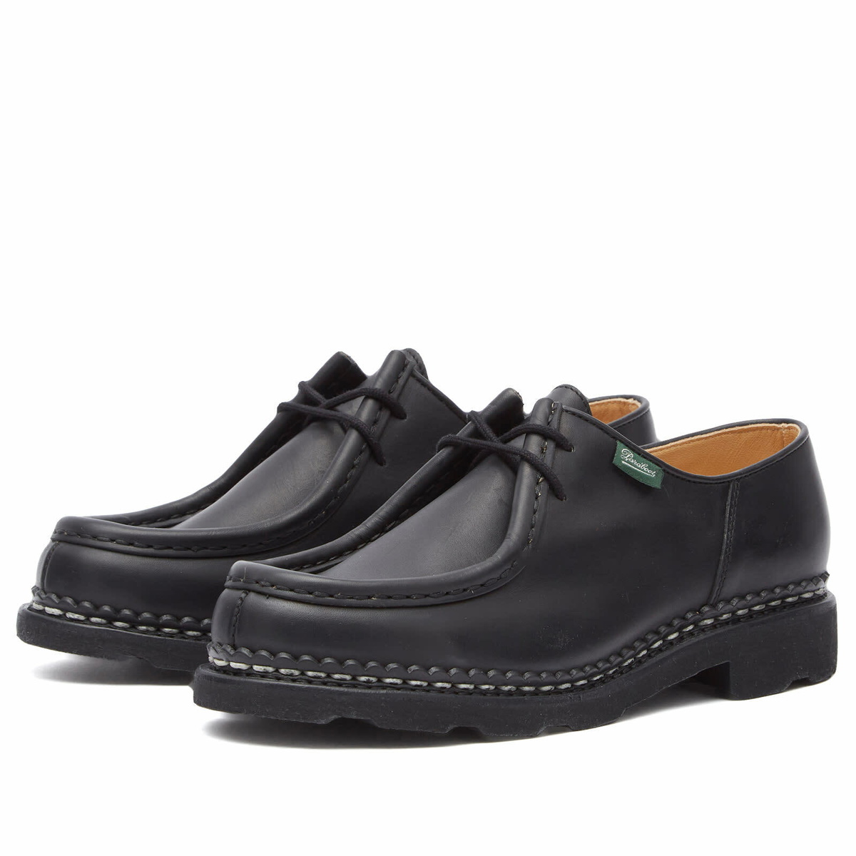 Paraboot Women's Michael Leather Lace Up Derby Shoe in Black