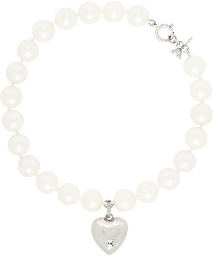 Photo: D'heygere SSENSE Exclusive Bridal Capsule Faux-Pearl Necklace