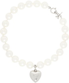 D'heygere SSENSE Exclusive Bridal Capsule Faux-Pearl Necklace