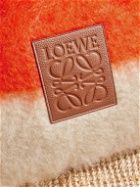 LOEWE - Logo-Appliquéd Two-Tone Mohair-Blend Cushion