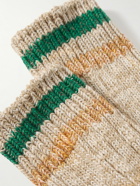 KAPITAL - Intarsia Cotton and Hemp-Blend Socks