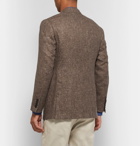 Thom Sweeney - Brown Slim-Fit Slub Wool-Blend Blazer - Brown