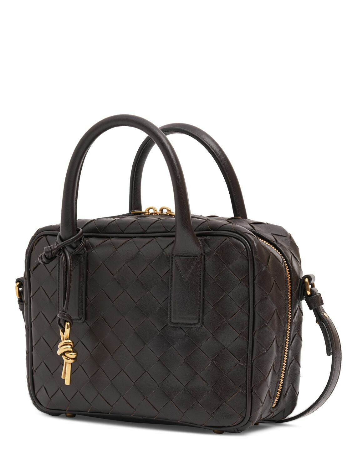 ショルダーバッグ・ポシェット BOTTEGA VENETA SMALL GETAWAY TOP HANDLE BAG Bottega Veneta Small Getaway Intrecciato Leather Top-Handle