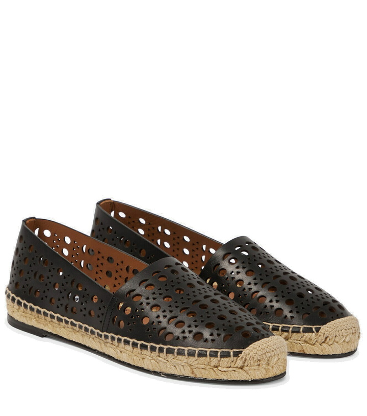 Photo: Alaïa Laser-cut leather espadrilles