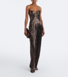 Maria Lucia Hohan Nadira silk bustier gown