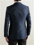 Kingsman - Silk-Jacquard and twill Tuxedo Jacket - Blue