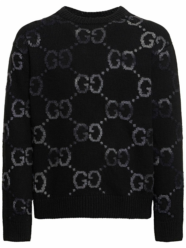 Photo: GUCCI - Gg Wool & Acrylic Crewneck Sweater