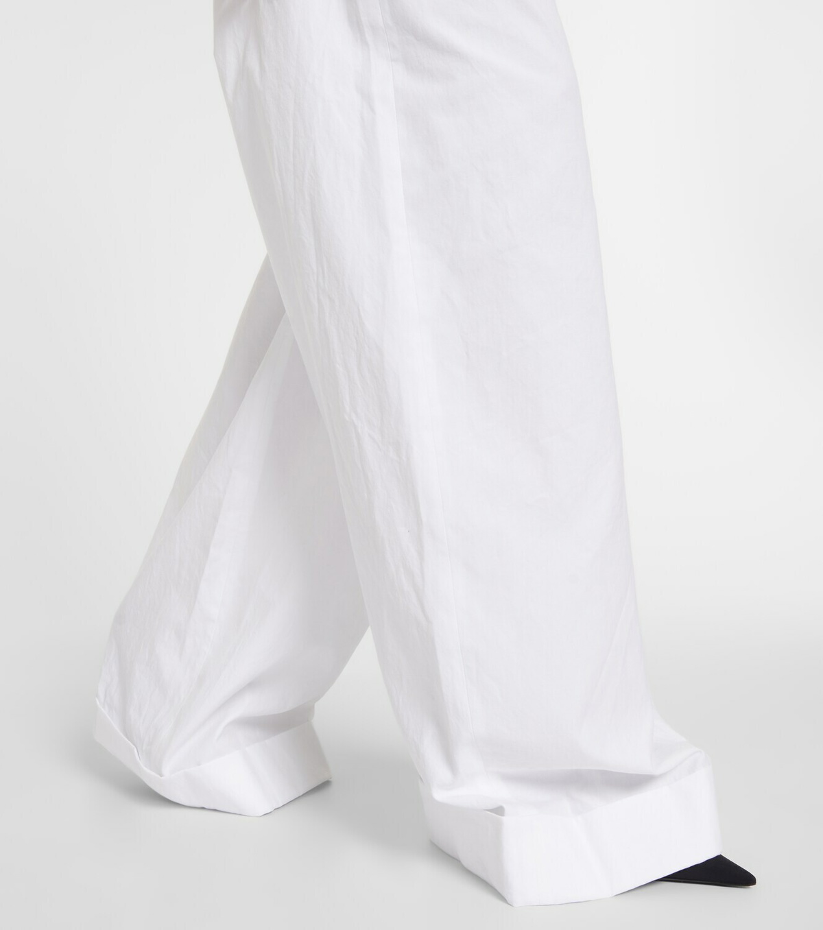 【Ann Demeulemeester】 Dorotheeワイドレッグコットンキャンバ Ann Demeulemeester - Dorothee wide-leg cotton canvas pants