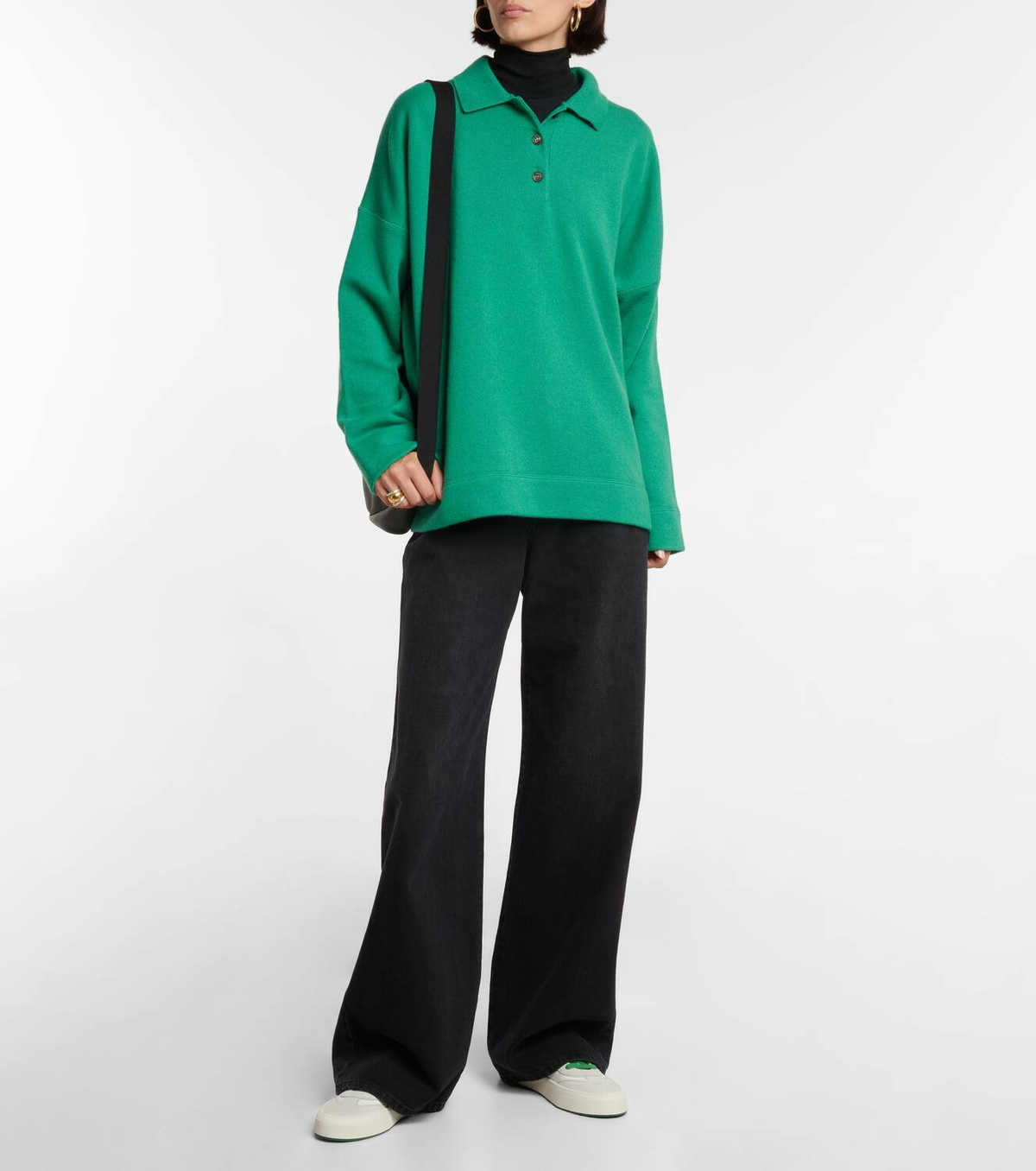 The Row Marley suede-paneled leather sneakers