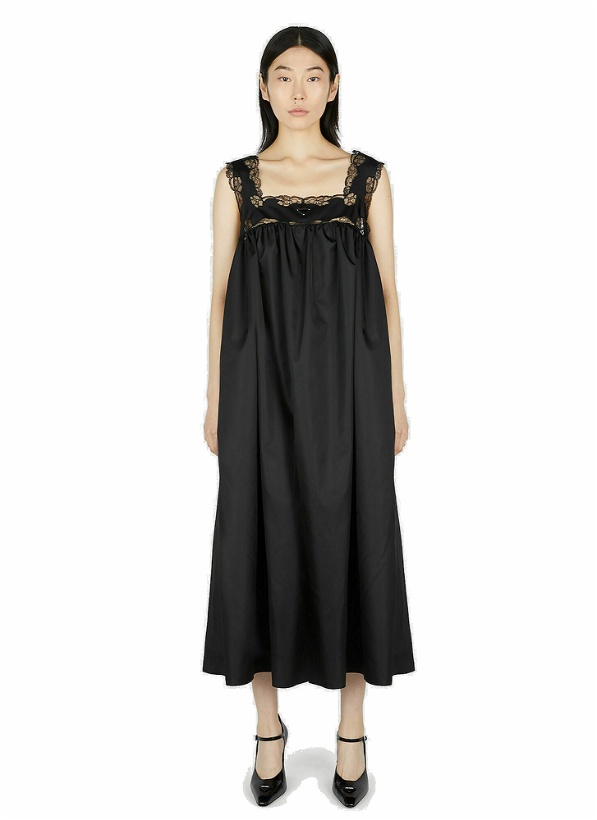 Photo: Prada - Re-Nylon Lace Trim Dress in Black
