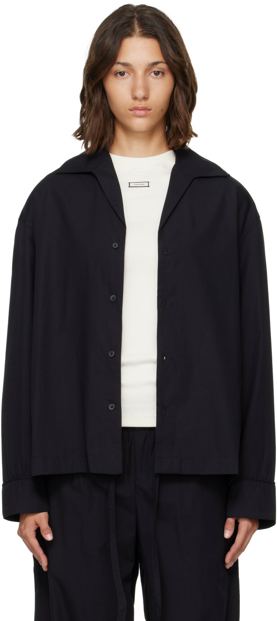Entire Studios Black L/S Pyjama Shirt