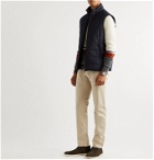 Loro Piana - Reversible Storm System Quilted Virgin Wool-Blend Denim and Cashmere Gilet - Blue