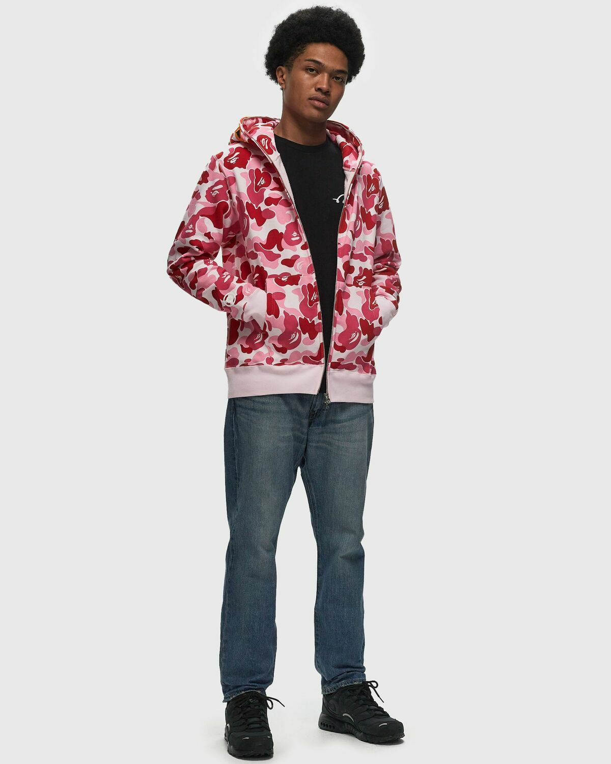 デニム/ジーンズ A Bathing Ape Denim Red Camo A Bathing Ape One Point Regular Fit 13 Oz Denim Pants Blue Jeans A