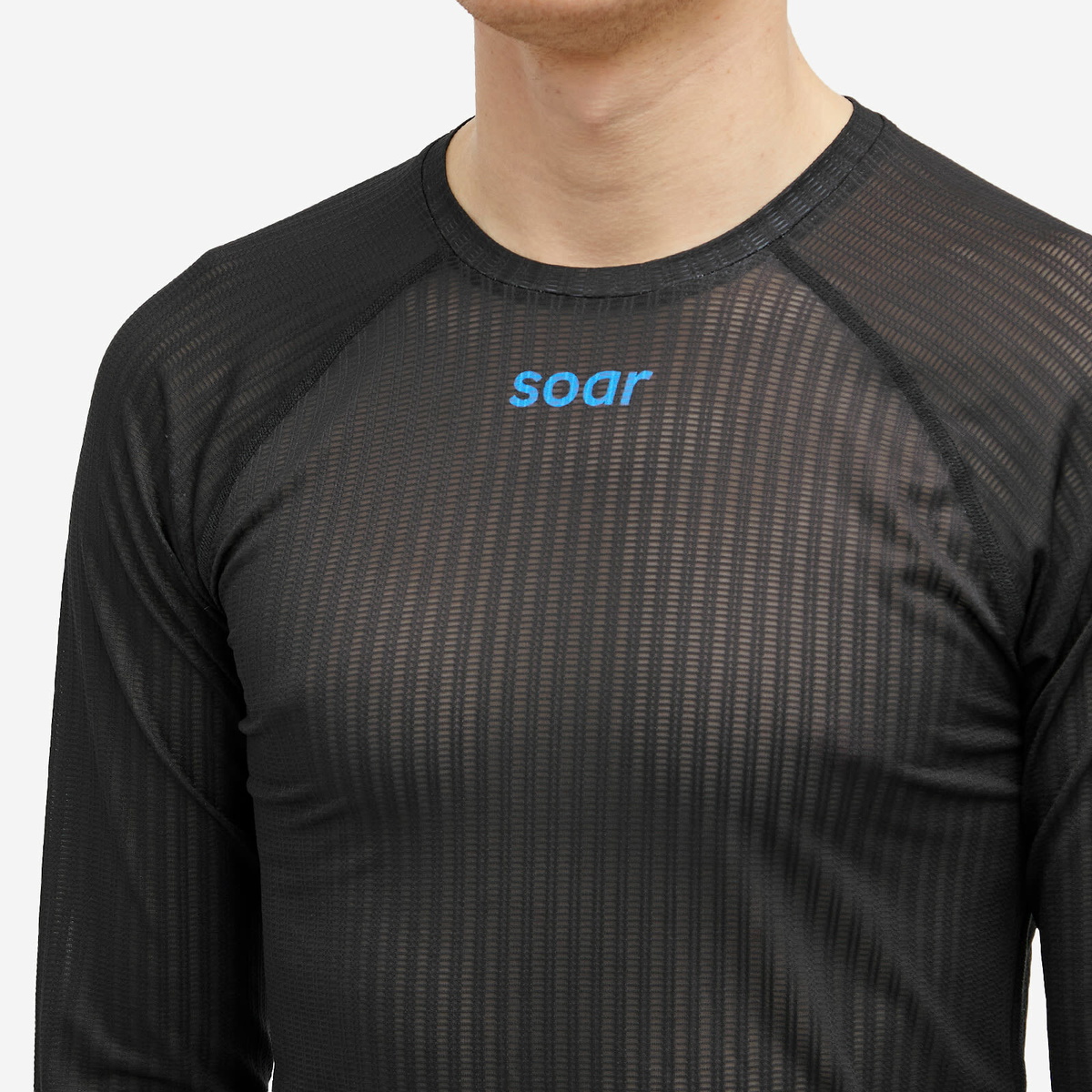SOAR Men's Long Sleeve Race Base Layer in Black/Blue/Green Soar