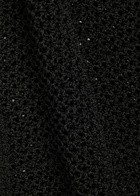 Delos Lyra Open-knit Maxi Dress Black