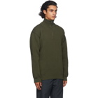 Nanamica Green Knit Zip-Up Sweater