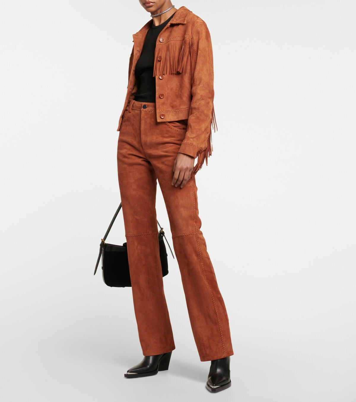 Dodo Bar Or Suede jacket with fringe