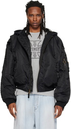 VETEMENTS Black Reconstructed Bomber Jacket