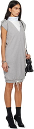 Maison MIHARA YASUHIRO Gray Reversed Sweat Pants Midi Dress