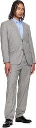 Hugo Gray Two-Piece Modern-Fit Sharkskin Suit