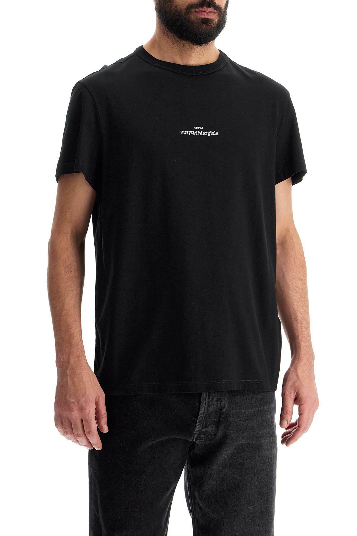 MAISON MARGIELA 'reverse logo t-shirt with Black Maison Margiela
