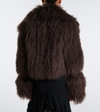 De La Vali Vespera suede-trimmed shearling jacket