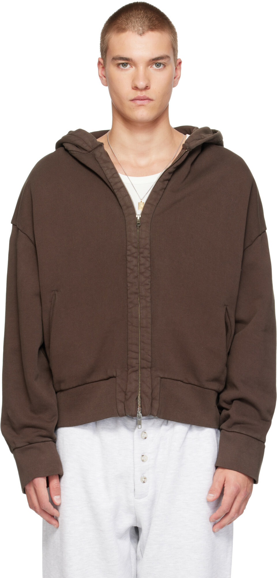 Entire Studios Brown Thermal V2 Hoodie