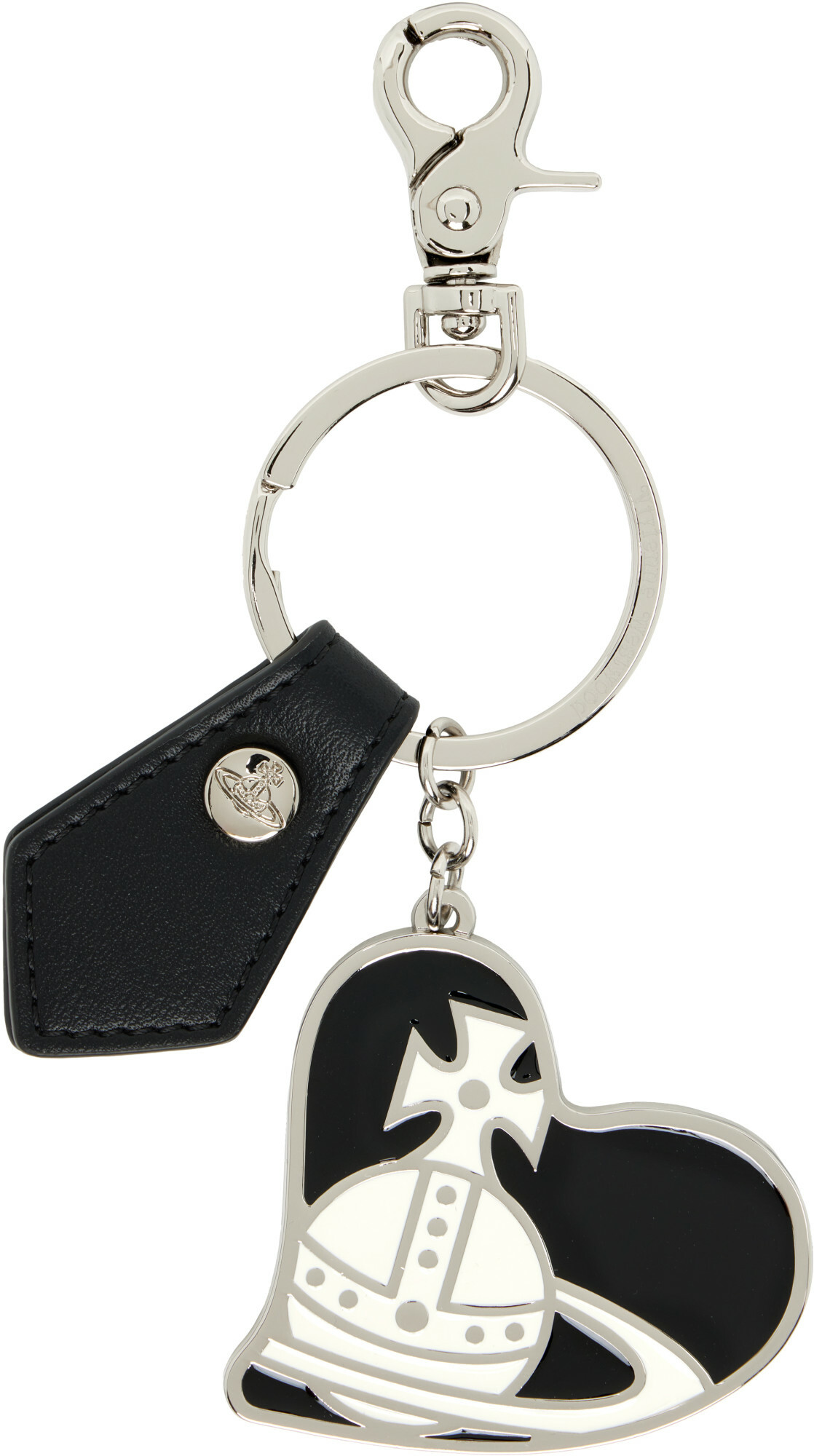 Vivienne Westwood Blue Mirror Heart Orb Keychain Vivienne Westwood