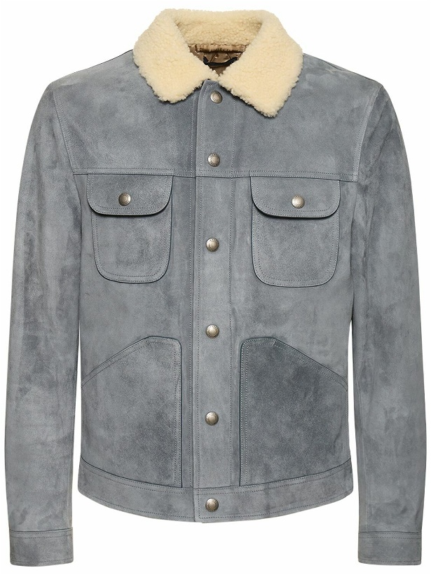 Photo: TOM FORD - Buttery Suede Shearling Trucker Jacket
