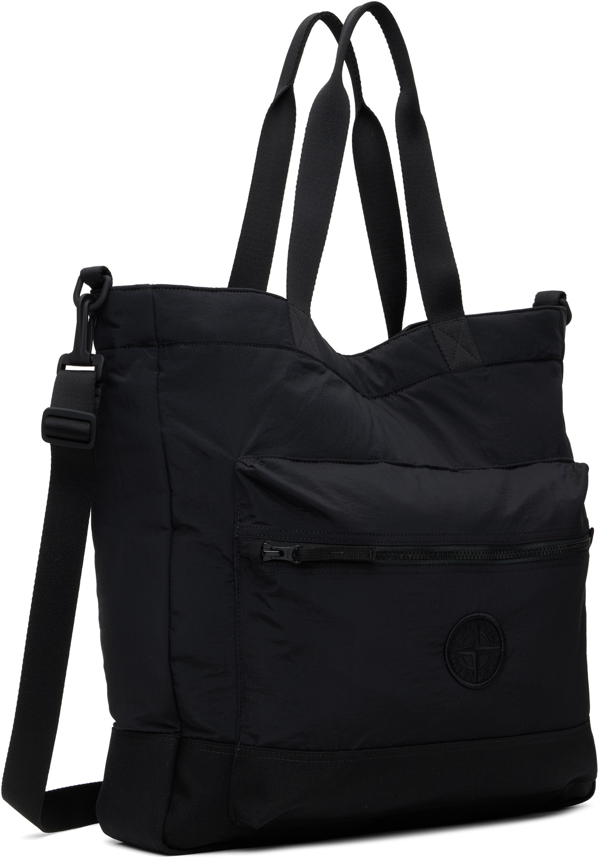 Stone Island Black Nylon Metal in Econyl Tote Stone Island