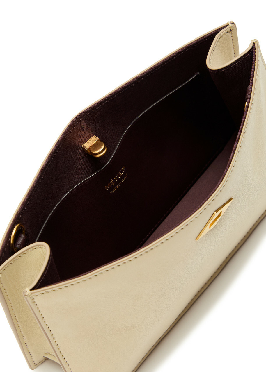 Metier Ease Leather Clutch - Cream - One Size