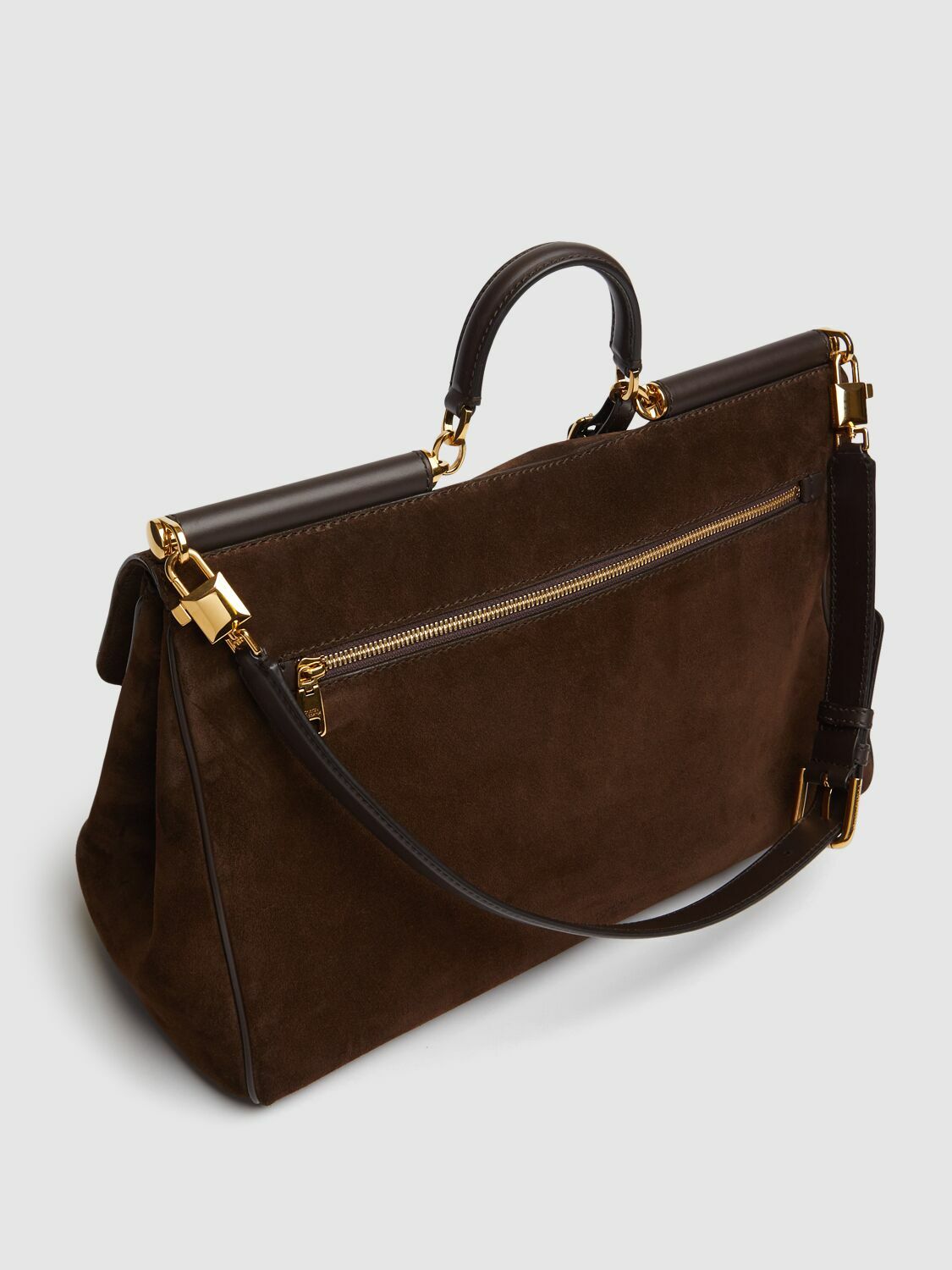 DOLCE & GABBANA Large My Sicily Suede Top Handle Bag Dolce & Gabbana